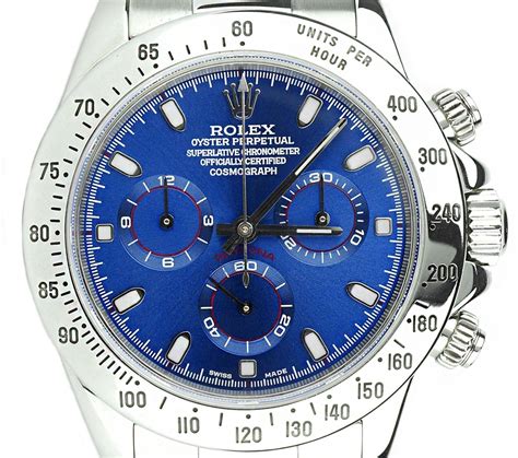 rolex daytona stainless steel blue dial|Rolex daytona black price.